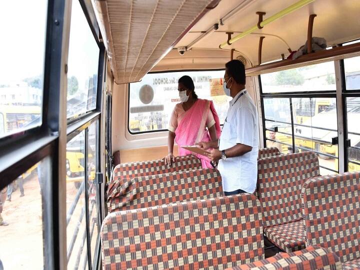 தருமபுரியில் தனியார் பள்ளி பேருந்துகள் தரம் குறித்து ஆட்சியர் ஆய்வு - 9 பேருந்துகளை இயக்குவதற்கு அனுமதி மறுப்பு