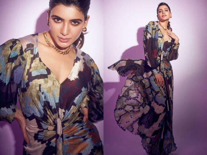 सामंथा रुथ प्रभु (Samantha Ruth Prabhu) ने हाल ही में प्रिंटेड ड्रेस में लेटेस्ट फोटोज शेयर की हैं. सामंथा का यह लुक काफी स्टाइलिश है.