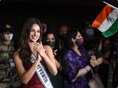 Miss Universe 2021 Harnaaz Sandhu: मुंबई पहुंचीं मिस यूनिवर्स-2021 हरनाज संधू, महिलाओं के लिए माहौल को लेकर दिया ये बयान
