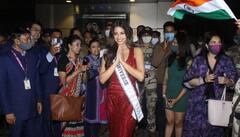 Miss Universe 2021 Harnaaz Sandhu: ਮੁੰਬਈ ਪਹੁੰਚੀ ਮਿਸ ਯੂਨੀਵਰਸ-2021 ਹਰਨਾਜ਼ ਸੰਧੂ ਦਾ ਹੋਇਆ ਭਰਵਾਂ ਸਵਾਗਤ