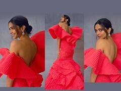 PHOTO : बॉलिवूडच्या 'मस्तानी'च्या मनमोहक अदा; फ्रिल गाऊनमधील लूकवर चाहते फिदा