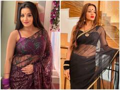 Monalisa Video: कभी नीली तो कभी पीली साड़ी में मोनालिसा ने बिखेरा जलवा, यूं ताली बजाते ही बदला लुक