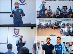 Photos: नेशनल क्रिकेट अकेडमी पहुंचे रोहित शर्मा, अंडर-19 टीम को दिया गुरु मंत्र