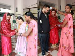 Tejashwi Yadav Wedding: किन्नरों ने घर पहुंचकर दिया Tejashwi Yadav और Rachel को आशीर्वाद, गिफ्ट पाकर हुए गदगद, देखिए खास तस्वीरें