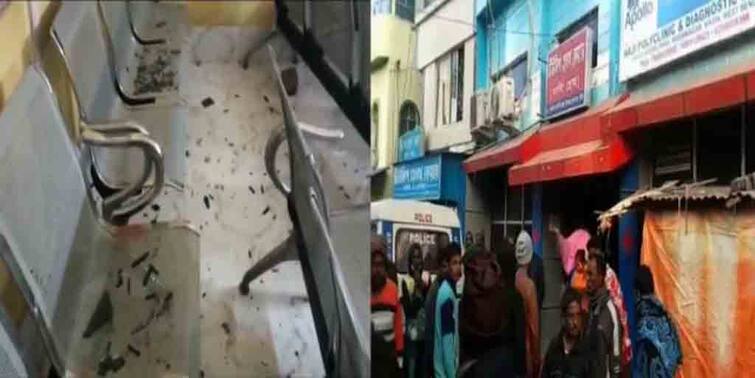 Nadia: Vandalism at nursing home of Krishnanagar in charge of death of lady during birth of child Nadia: চিকিত্‍সার গাফিলতিতে প্রসূতি মৃত্যুর অভিযোগে কৃষ্ণনগরে নার্সিংহোমে ভাঙচুর