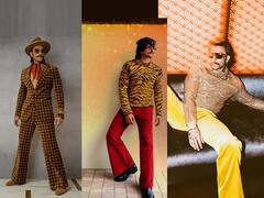 Ranveer Singh Photos : रणवीर सिंगच्या 'रेट्रो लूक'; फोटोवर कमेंट्सचा पाऊस