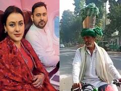 Tejashwi Yadav Wedding: सिर पर रसगुल्ले की बाल्टी लेकर बाइक चलाते पहुंचा शख्स, कहा- भाभी आ गई हैं, अब भैया CM बनेंगे