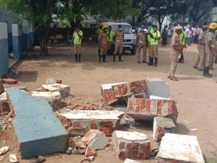 Tirunelveli School Wall Collapse 4 Including head master suspended over nellai school accident Nellai School Wall Collapse: நெல்லை பள்ளி விபத்து : தலைமை ஆசிரியர் உள்பட 4 பேர் பணியிடை நீக்கம்