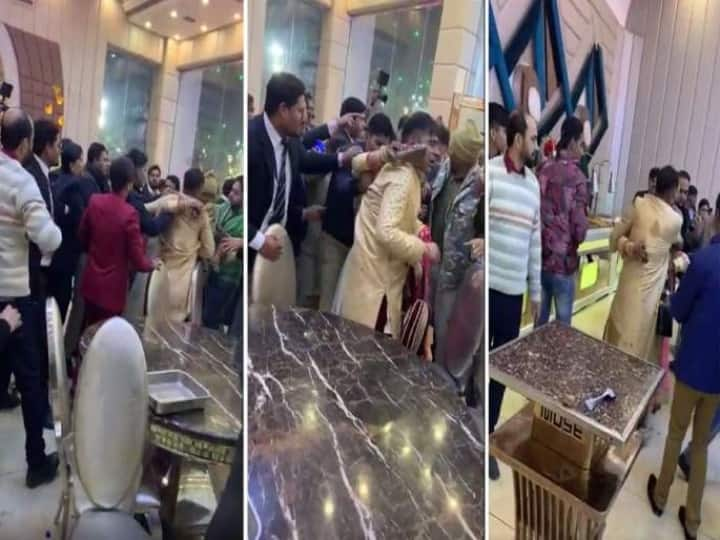 Groom thrashed in Sahibabad for demanding Rs 10 lakh in dowry, marrying several times Watch Video| திருமண மண்டபத்தில் மாப்பிள்ளையை புரட்டியெடித்த உறவினர்கள்.. அதிரவைத்த காரணம்..