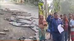 North 24 Parganas: নামেই পাকা রাস্তা, একটু টানলেই উঠে চলে আসছে পিচ আর পাথরের চাঁই! বনগাঁয় বিক্ষোভ। Bangla News