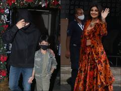 PICS: Shilpa Shetty's Husband Raj Kundra Hides Face In Black Hoodie As He Steps Out With Son Viaan