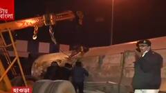 Nabanna Accident: নবান্নের সামনে উল্টে যাওয়া কন্টেনারের নীচে চাপা পরে পথচারীর মৃত্যু। Bangla News