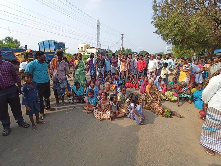 Road blockade condemning Tanjore Corporation - Complaint that underground sewers are not maintained properly தஞ்சை மாநகராட்சியை கண்டித்து சாலை மறியல் - பாதாள சாக்கடைகளை  பராமரிக்கவில்லை என புகார்