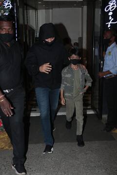 PICS: Shilpa Shetty's Husband Raj Kundra Hides Face In Black Hoodie As He Steps Out With Son Viaan