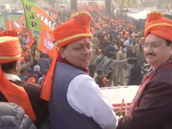 Uttarakhand Assembly Election 2022: bjp president jp nadda road show in haridwar, bjp Vijay Sankalp Yatra start in uttarakhand ann Uttarakhand Assembly Election 2022: हरिद्वार से जेपी नड्डा ने की बीजेपी की विजय संकल्प यात्रा की शुरुआत, 60 से ज्यादा सीटें जीतने का दावा