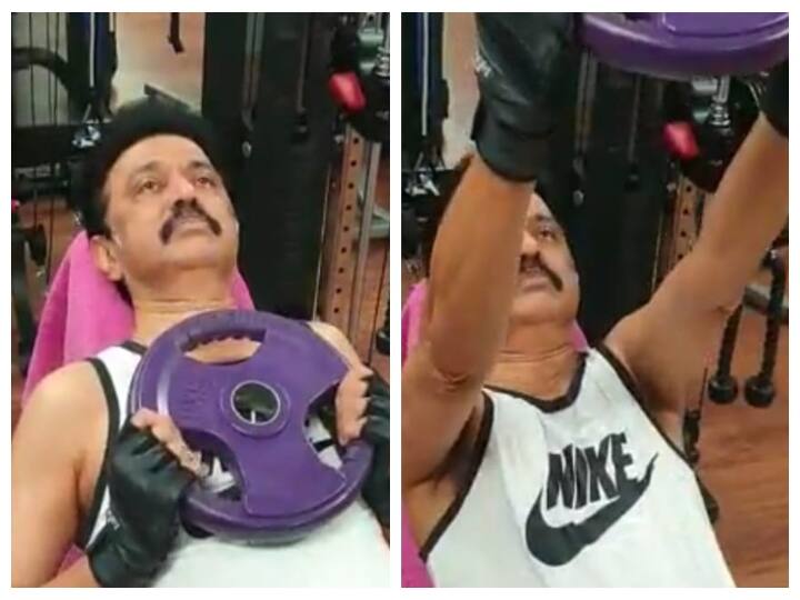 Tamil Nadu CM MK Stalin Latest Gym Workout Video goes viral on social media- Watch Video MK Stalin Workout Video: திமுக எம்.எல்.ஏ., பகிர்ந்த முதல்வரின் வீடியோ... ஒர்க் இடையே ஒர்க்அவுட்!