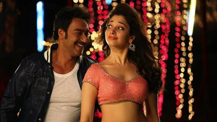 अजय देवगन (Ajay Devgn) और एक्ट्रेस तमन्ना भाटिया (Tamannaah Bhatia) की जोड़ी फिल्म हिम्मतवाला (Himmatwala) में देखने को मिली थी. आपको बता दें कि फिल्म रिलीज के समय अजय की उम्र जहां 43 साल थी वहीं तम्मना तब 23 साल की थीं. तमन्ना अजय से 20 साल छोटी हैं.