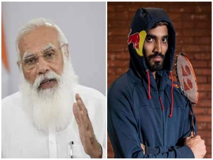 PM Narendra Modi Congratulate Badminton star Srikanth Kidam for his Silver medal in Badminton World Championship Kidambi Srikanth : किदम्बी श्रीकांतला पंतप्रधानांकडून शुभेच्छा, जागतिक बॅडमिंटन स्पर्धेतील ऐतिहासिक कामगिरीबद्दल कौतुक