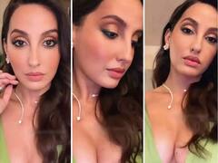 Nora Fatehi Photos: थाई स्लिट गाउन में Nora Fatehi ने दिखाए अपने परफेक्ट Curves, खूबसूरती देख आप भी चौंक जाएंगे