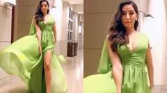 Nora Fatehi Photos: थाई स्लिट गाउन में Nora Fatehi ने दिखाए अपने परफेक्ट Curves, खूबसूरती देख आप भी चौंक जाएंगे