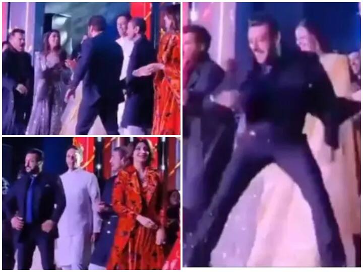 Salman Khan dance inside videos from congress leader praful patel Salman Khan Anil Kapoor and Shilpa Shetty breaks the floor Watch Inside Videos: कांग्रेस नेता के बेटे की शादी में रात भर जमकर नाचे Salman Khan, Shilpa Shetty और Anil Kapoor