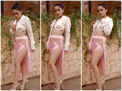 Urfi Javed Photos: फिर पहनावे को लेकर शुरू हुए उर्फी जावेद के चर्चे, ये अंदाज मचा रहा है हंगामा