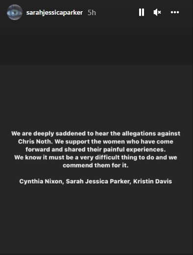 ‘We Support The Women': Sex And The City Stars Sarah Jessica Parker, Cynthia Nixon & Others Address Allegations On Sexual Assault Claims Against Chris Noth