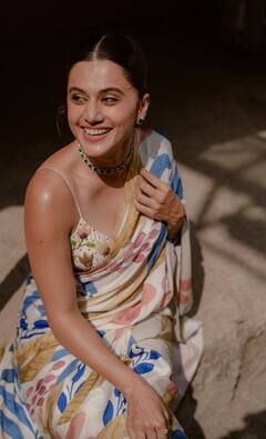 Taapse pics: புடவையில்...சூரிய ஒளியில் டாப்ஸி கொடுத்த கியூட் போஸ்கள்..!