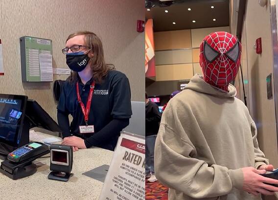 Watch: Spider Man मूवी देखने पहुंचा फैन, टिकट काउंटर पर बैठी महिला ने पूछा बेहद अजीब सवाल! Watch: Spider Man मूवी देखने पहुंचा फैन, टिकट काउंटर पर बैठी महिला ने पूछा बेहद अजीब सवाल!