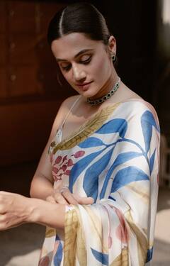 Taapse pics: புடவையில்...சூரிய ஒளியில் டாப்ஸி கொடுத்த கியூட் போஸ்கள்..!