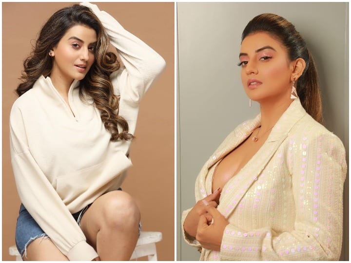Akshara Singh Photos: Bhojpuri Actress Akshara Singh Photos In Western Outfit Setting Internet On Fire | Akshara Singh Photos: वेस्टर्न आउटफिट में अक्षरा सिंह का कोई तोड़ नहीं, दिलकश अदाओं से उड़ाती