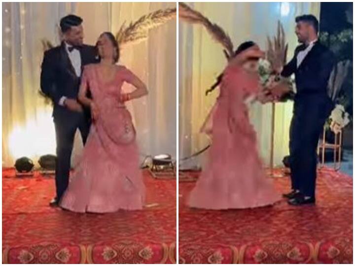 Trending Video The video of the bride and groom dancing on the song Shava Shwa is viral people said very beautiful Trending Video: दूल्हा-दुल्हन के 'शावा-शावा' गाने पर ठुमके का वीडियो वायरल, लोगों ने कहा- बेहद सुंदर