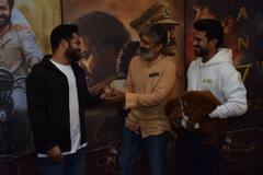 RRR Movie Promotions: ছবির প্রোমোশনে ক্যামেরাবন্দি রাম চরণ, জুনিয়র এনটিআর ও এস এস রাজামৌলি