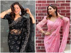 Shraddha Arya Photos: शादी के बाद साड़ी में कुछ इस तरह दिखती हैं श्रद्धा आर्या, खूबसूरती में देती हैं बॉलीवुड एक्ट्रेस को मात