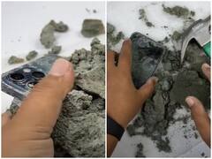 Watch : क्या हुआ जब कई दिनों बाद कंक्रीट में डालकर बाहर निकाला गया iPhone 12 Pro Max