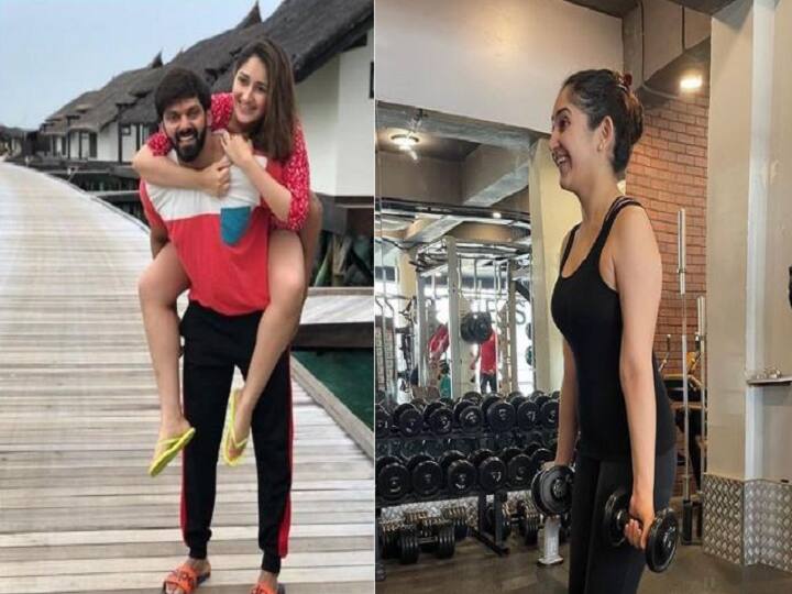 Actress Sayyeshaa wife of Arya writes her thoughts about weight loss after delivery Sayyeshaa Weight Loss: பிரசவத்திற்கு பின் மீண்டும் பழைய நிலைக்கு திரும்பிய சாயிஷா: காரணம் இது தானாம்!