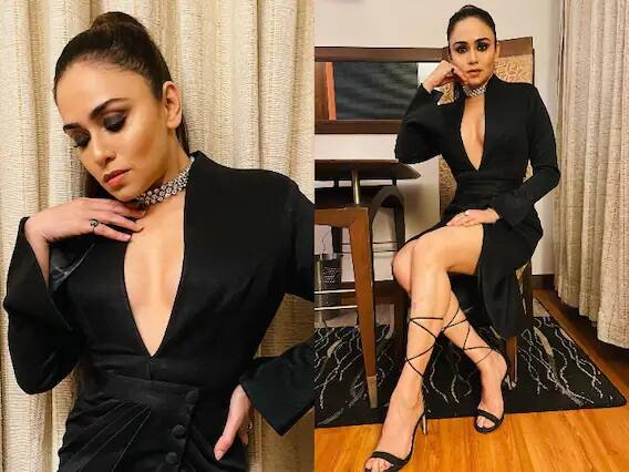 Amruta Khanvilkar Photos: અભિનેત્રી અમૃતા ખાલવિલકરે (Amruta Khanvilkar) તાજેતરમાં જ સોશ્યલ મીડિયા પર પોતાની શાનદાર તસવીરો પૉસ્ટ કરી છે, જે ખુબ વાયરલ થઇ રહી છે.