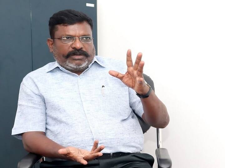 vck leader thol thirumavalavan about DMK and ADMK have had the same people as district secretaries for 40 years TNN திமுக, அதிமுகவை பார்த்து கற்றுக் கொள்ளுங்கள் - கட்சியினருக்கு பாசமாய் பாடம் எடுத்த  திருமாவளவன்