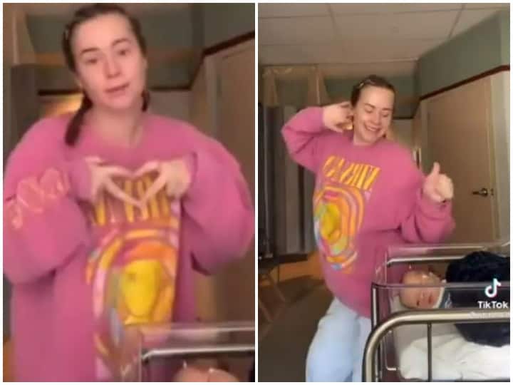 Woman danced in front of sick child faced criticism on social media Watch: महिला ने बीमार बच्चे के सामने किया डांस, सोशल मीडिया पर झेलनी पड़ी आलोचना