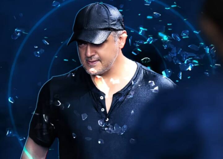 கருப்பு உடையில் நெருப்பாய் அஜித்