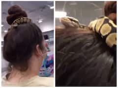 Snake On Head: వీడియో: వామ్మో.. కొప్పులో పాము, ఆమె జడను చూసి జడుసుకున్న జనం