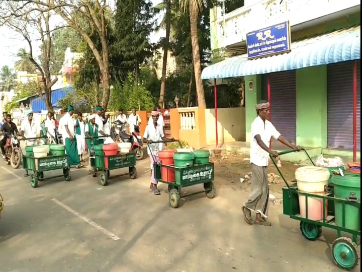 குப்பைய தரம் பிரிச்சு கொடுங்க - மக்களிடம் காலி விழுந்து விழிப்புணர்வு ஏற்படுத்திய விவசாயி