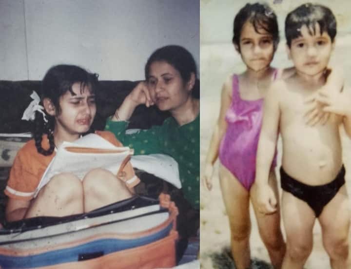 Fatima Sana Shaikh childhood photo when she is crying while studying with her mother Throwback Photo: पढ़ाई करते हुए बचपन में निकल जाती थी जान, आज बन बैठी हैं बॉलीवुड की जानी-मानी एक्ट्रेस, पहचानो तो जानें