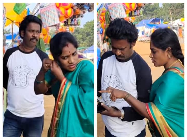 Trichy Sadhana who shopped at Pallavaram with TV celebrity KPY Ramar Watch Video: ‛பல்லாவரம் சந்தையிலே.. நானும் அவரும் முந்தையிலே...’ KPY ராமருடன் ஷாப்பிங் செய்த சாதனா!