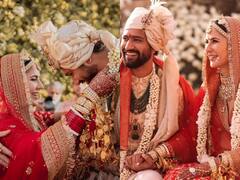 Katrina Vicky Mehndi Outfits: कैटरीना-विक्की थे एक-दूसरे के वेडिंग आउटफिट्स से अंजान, शादी के मंडप पर मिली पहली झलक !