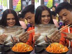 Watch Video | காதலே.! காதலே! இது காதல் நூடுல்ஸ்..! இணைய மனங்களை வென்ற வைரல் ஜோடி..