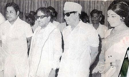 கருணாநிதி, சிவாஜியுடன் எம்.ஜி.ஆர்.