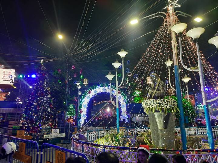 তিলোত্তমার বড়দিনের উৎসব আর পার্ক স্ট্রিট কার্যত সমার্থক। আলোর সাজে অনন্য রূপ নিয়েছে মাদার টেরিজা সরণি।