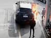 Car on Fire: వీడియో: కారులో మహిళ ఉండగానే.. పెట్రోల్ పోసి తగలబెట్టేశాడు