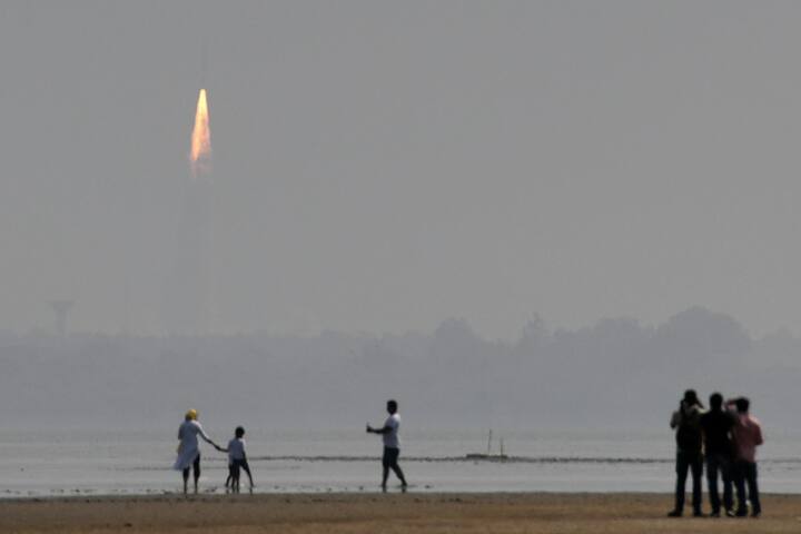 Indian Space Research Organisation (ISRO) launches the Amazonia-1 of Brazil’s optical earth observation satellite and 18 Co-passenger satellites from US and India onboard the Polar Satellite Launch Vehicle (PSLV-C51) from Satish Dhawan Space Centre in Sriharikota on February 28, 2021. (Image: AFP)